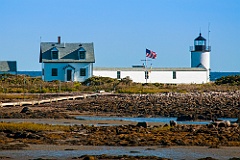 Cape Porpoise (Goat Island) Lighthouse At Low Tide in Maine